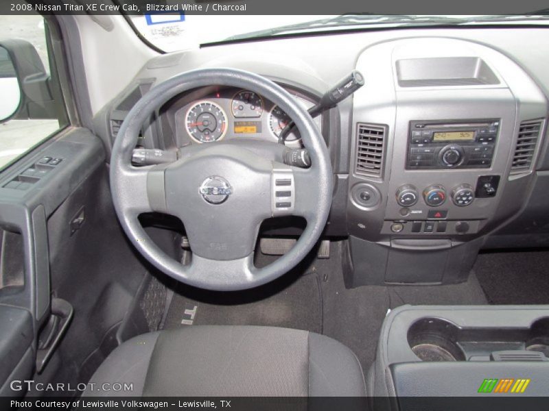 Blizzard White / Charcoal 2008 Nissan Titan XE Crew Cab