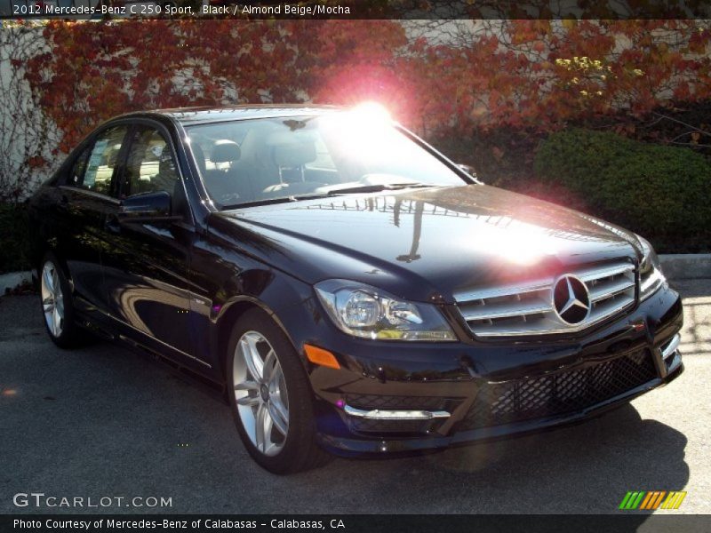 Black / Almond Beige/Mocha 2012 Mercedes-Benz C 250 Sport