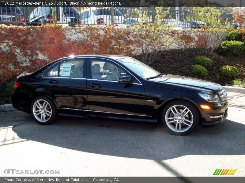Black / Almond Beige/Mocha 2012 Mercedes-Benz C 250 Sport