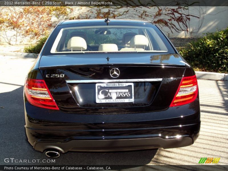 Black / Almond Beige/Mocha 2012 Mercedes-Benz C 250 Sport