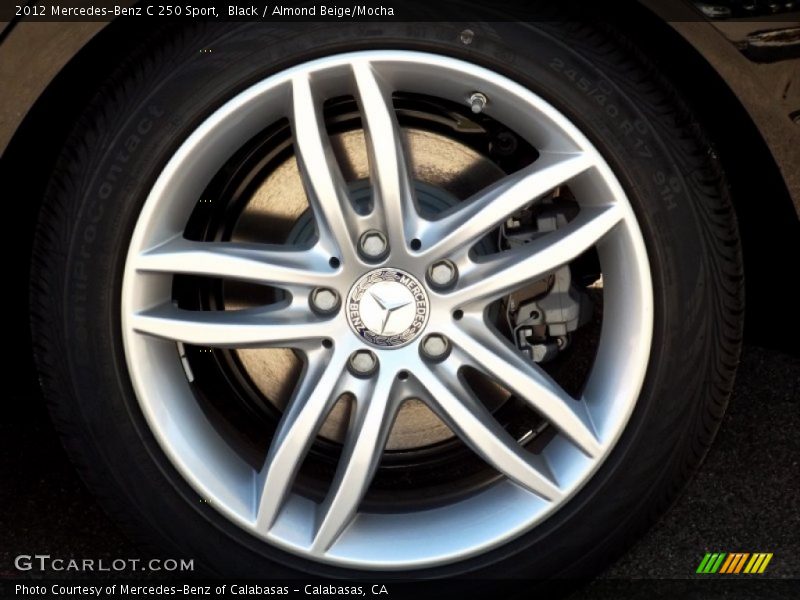 Black / Almond Beige/Mocha 2012 Mercedes-Benz C 250 Sport