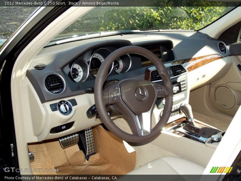 Black / Almond Beige/Mocha 2012 Mercedes-Benz C 250 Sport