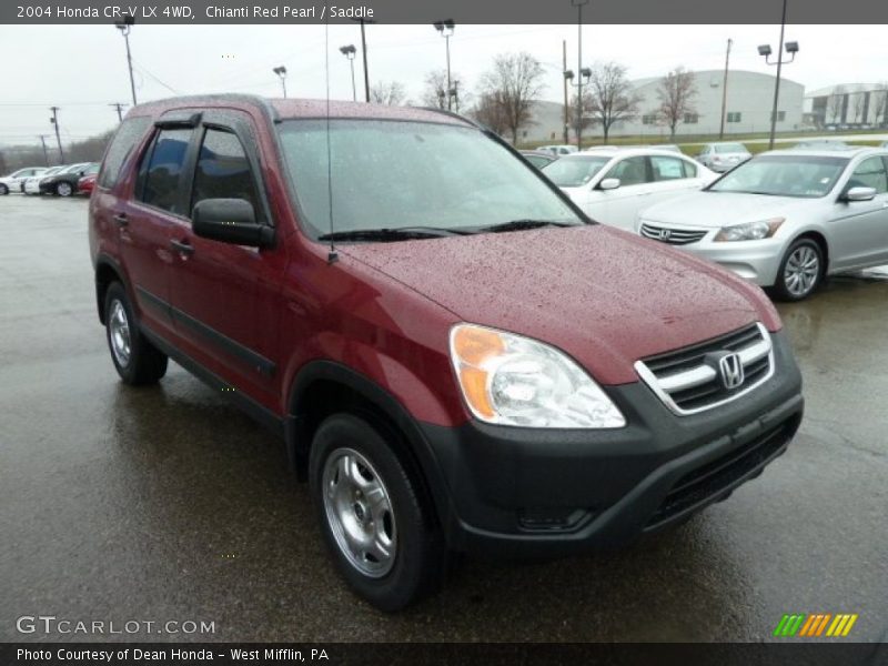 Chianti Red Pearl / Saddle 2004 Honda CR-V LX 4WD