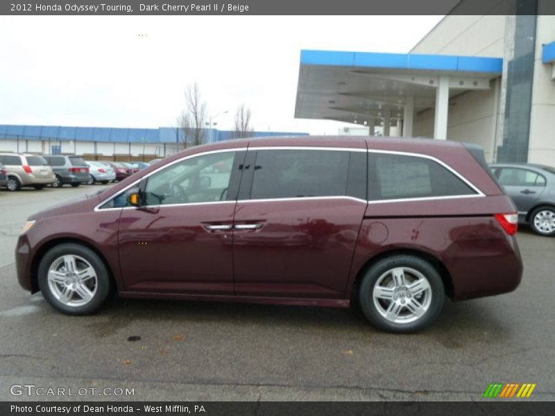 Dark Cherry Pearl II / Beige 2012 Honda Odyssey Touring