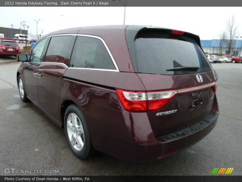 Dark Cherry Pearl II / Beige 2012 Honda Odyssey Touring