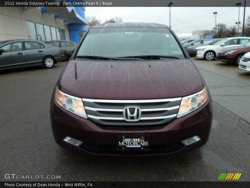 Dark Cherry Pearl II / Beige 2012 Honda Odyssey Touring