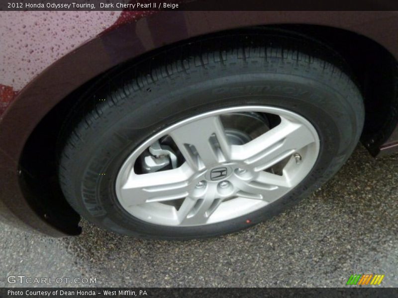 Dark Cherry Pearl II / Beige 2012 Honda Odyssey Touring