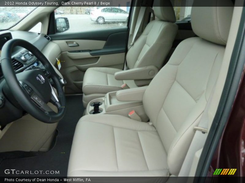Dark Cherry Pearl II / Beige 2012 Honda Odyssey Touring