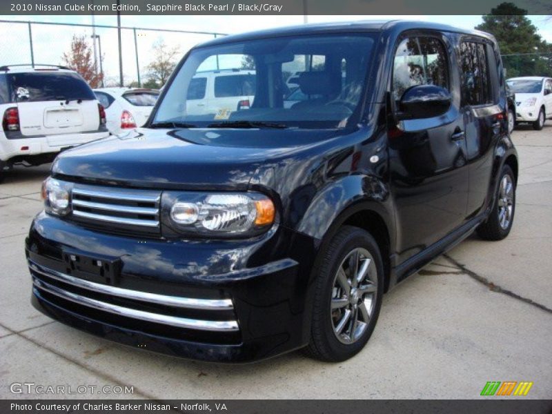 Sapphire Black Pearl / Black/Gray 2010 Nissan Cube Krom Edition