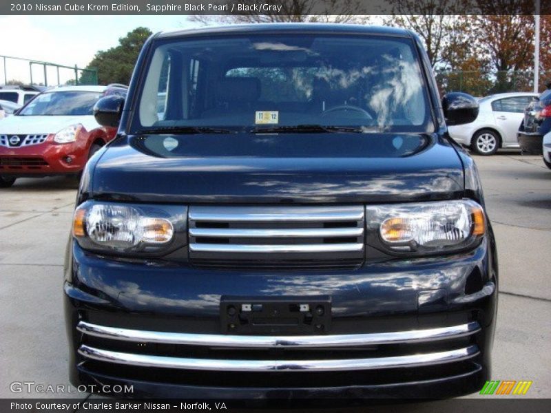 Sapphire Black Pearl / Black/Gray 2010 Nissan Cube Krom Edition