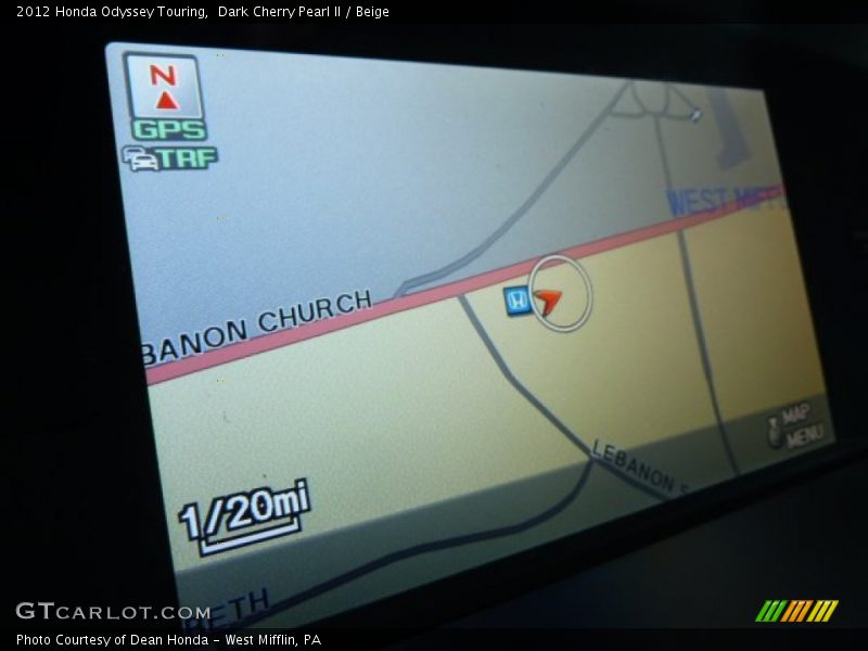 Dark Cherry Pearl II / Beige 2012 Honda Odyssey Touring