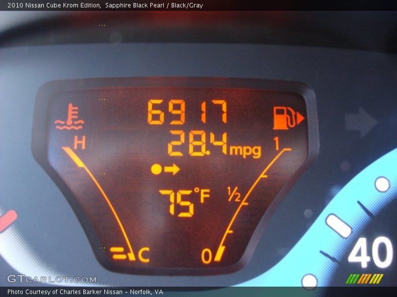 Sapphire Black Pearl / Black/Gray 2010 Nissan Cube Krom Edition