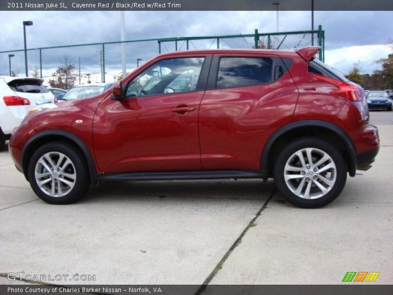 Cayenne Red / Black/Red w/Red Trim 2011 Nissan Juke SL