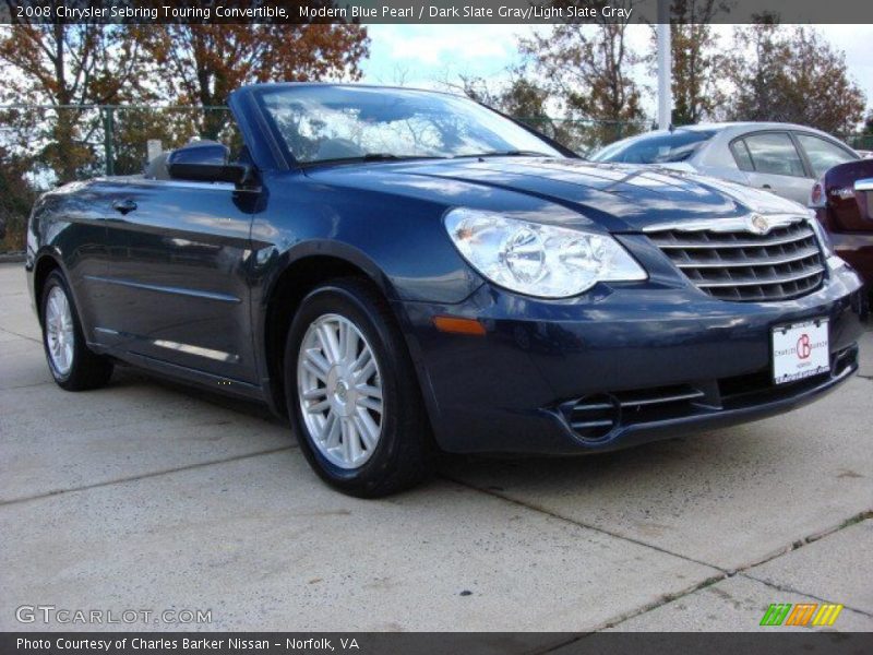 Modern Blue Pearl / Dark Slate Gray/Light Slate Gray 2008 Chrysler Sebring Touring Convertible