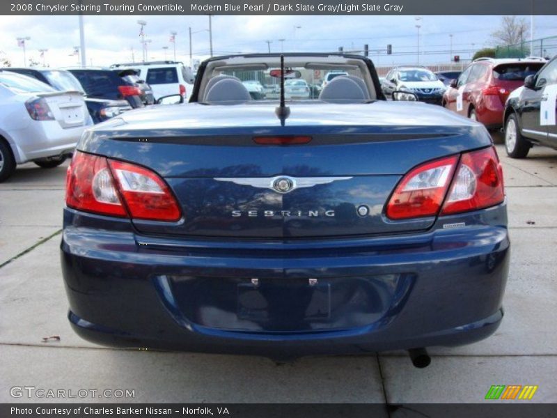 Modern Blue Pearl / Dark Slate Gray/Light Slate Gray 2008 Chrysler Sebring Touring Convertible