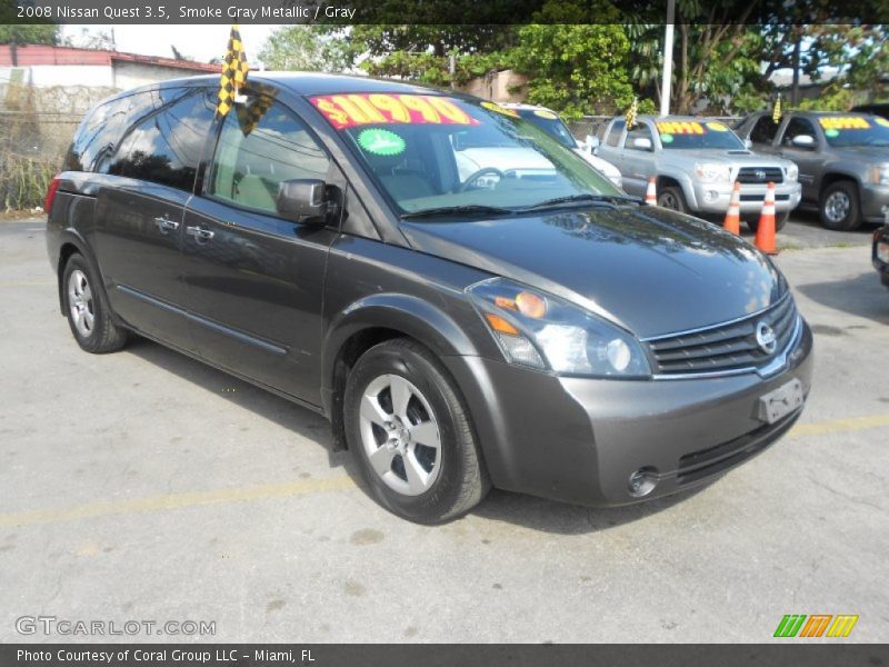 Smoke Gray Metallic / Gray 2008 Nissan Quest 3.5