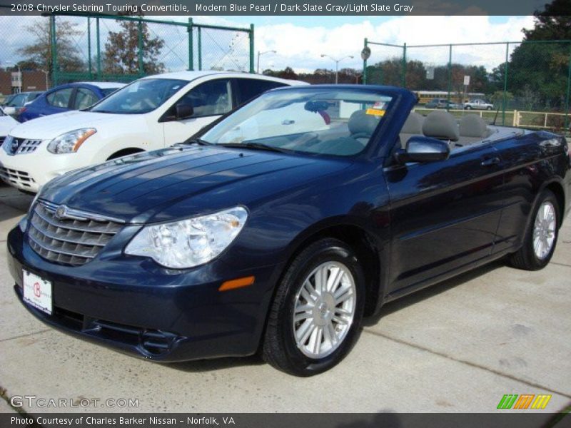 Modern Blue Pearl / Dark Slate Gray/Light Slate Gray 2008 Chrysler Sebring Touring Convertible