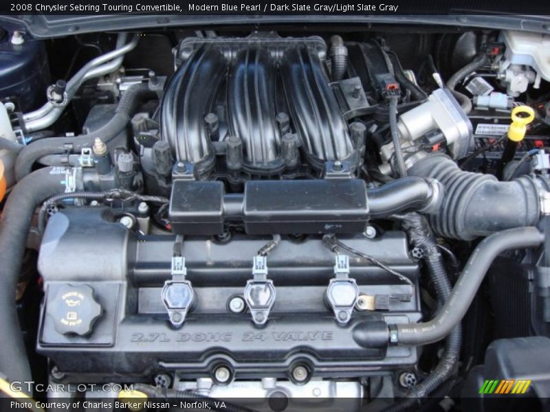 Modern Blue Pearl / Dark Slate Gray/Light Slate Gray 2008 Chrysler Sebring Touring Convertible