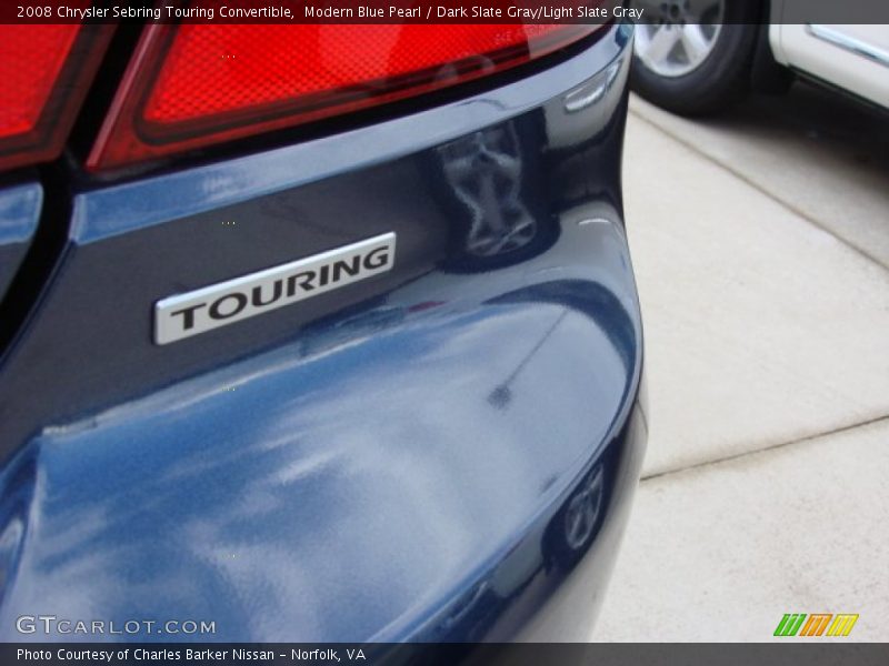Modern Blue Pearl / Dark Slate Gray/Light Slate Gray 2008 Chrysler Sebring Touring Convertible
