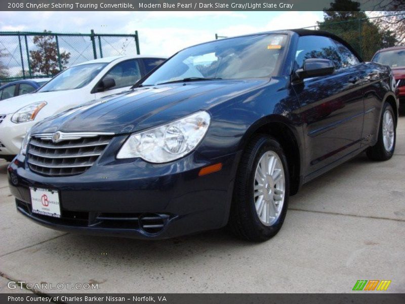 Modern Blue Pearl / Dark Slate Gray/Light Slate Gray 2008 Chrysler Sebring Touring Convertible