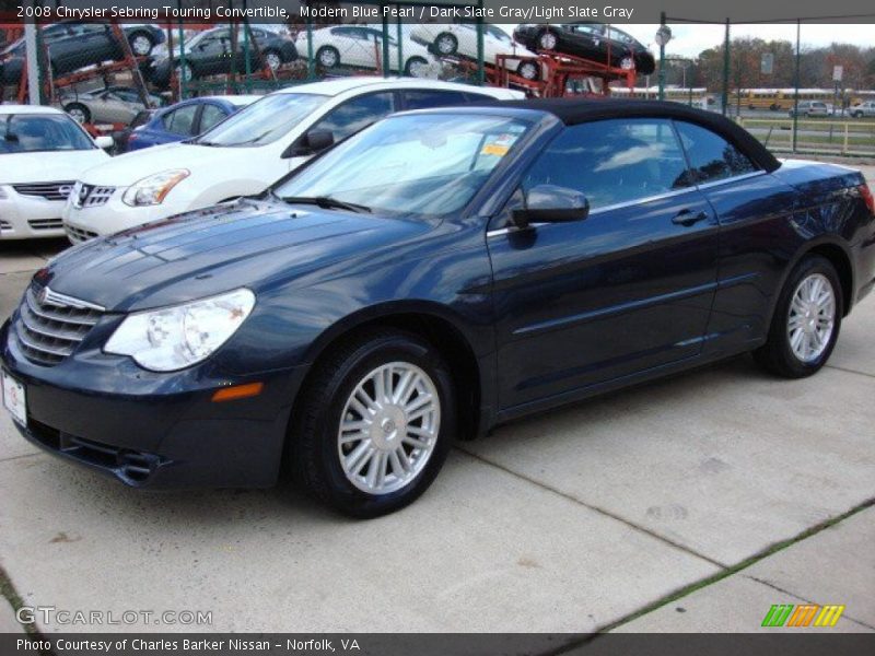 Modern Blue Pearl / Dark Slate Gray/Light Slate Gray 2008 Chrysler Sebring Touring Convertible