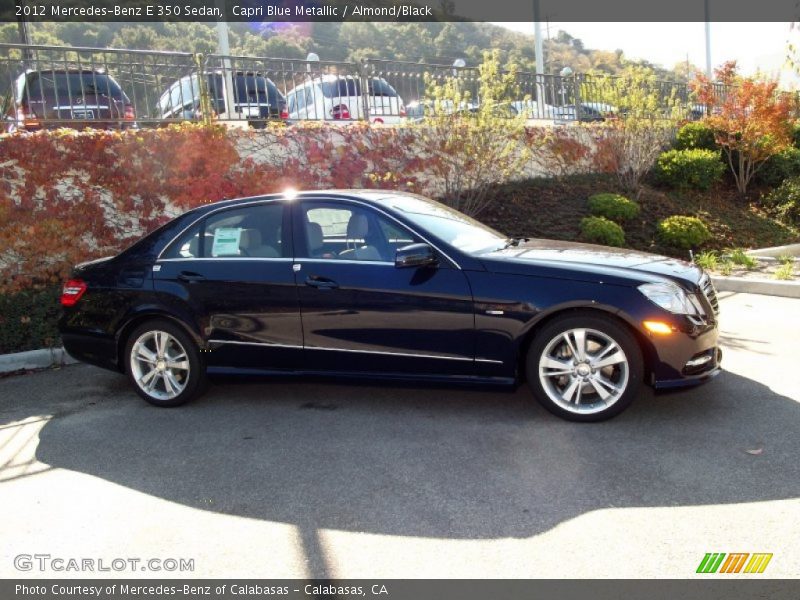 Capri Blue Metallic / Almond/Black 2012 Mercedes-Benz E 350 Sedan