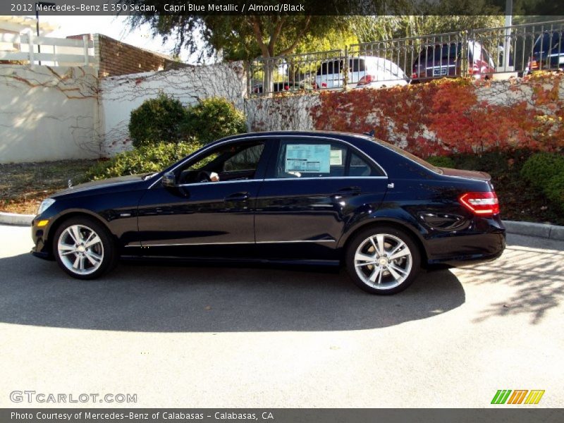 Capri Blue Metallic / Almond/Black 2012 Mercedes-Benz E 350 Sedan