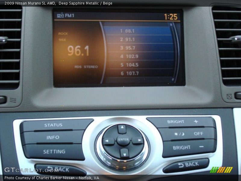 Deep Sapphire Metallic / Beige 2009 Nissan Murano SL AWD