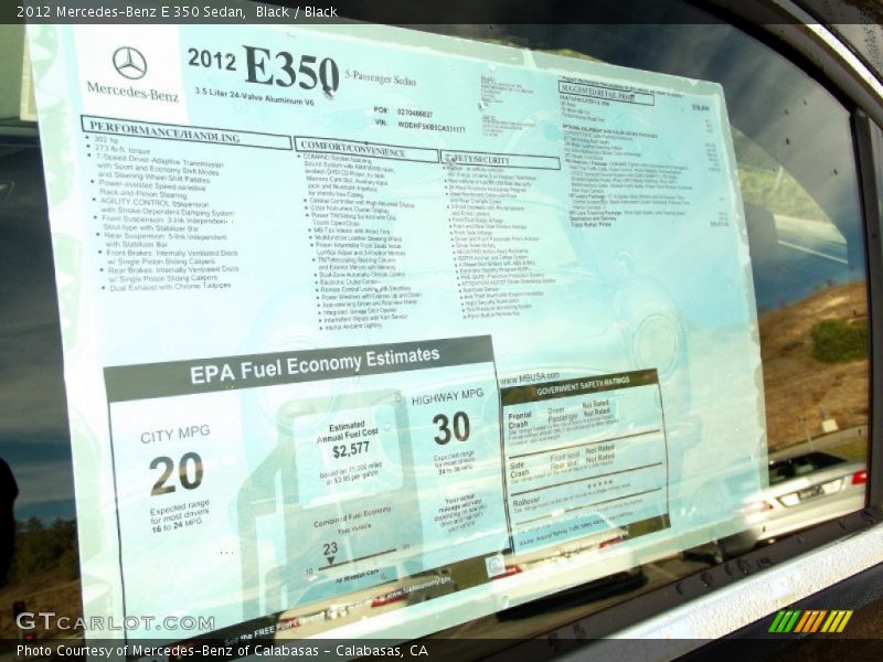 Black / Black 2012 Mercedes-Benz E 350 Sedan