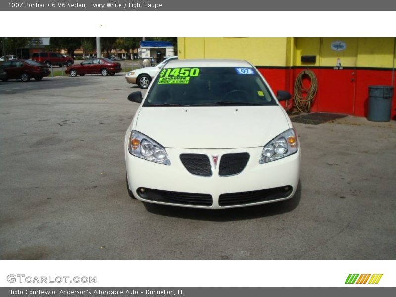 Ivory White / Light Taupe 2007 Pontiac G6 V6 Sedan