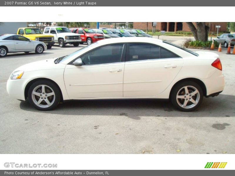 Ivory White / Light Taupe 2007 Pontiac G6 V6 Sedan
