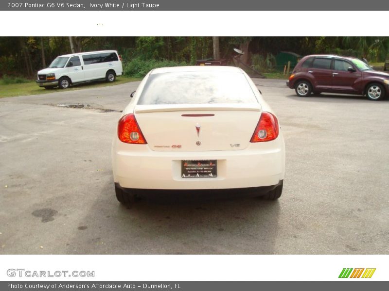 Ivory White / Light Taupe 2007 Pontiac G6 V6 Sedan