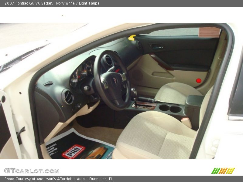 Ivory White / Light Taupe 2007 Pontiac G6 V6 Sedan