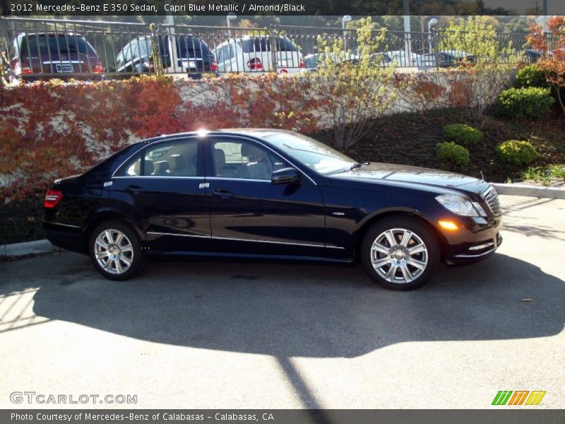 Capri Blue Metallic / Almond/Black 2012 Mercedes-Benz E 350 Sedan