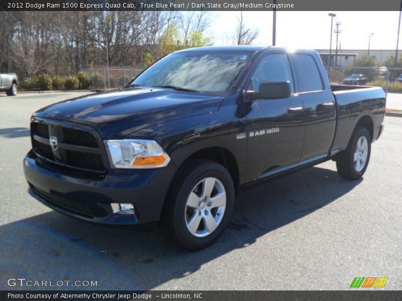 True Blue Pearl / Dark Slate Gray/Medium Graystone 2012 Dodge Ram 1500 Express Quad Cab