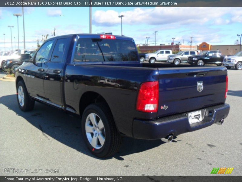 True Blue Pearl / Dark Slate Gray/Medium Graystone 2012 Dodge Ram 1500 Express Quad Cab