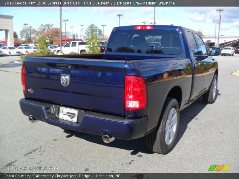 True Blue Pearl / Dark Slate Gray/Medium Graystone 2012 Dodge Ram 1500 Express Quad Cab