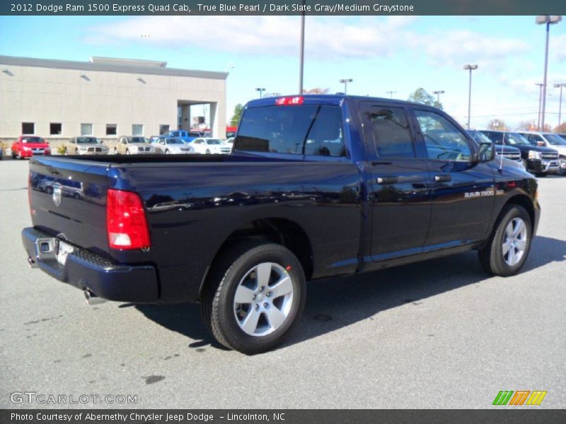 True Blue Pearl / Dark Slate Gray/Medium Graystone 2012 Dodge Ram 1500 Express Quad Cab