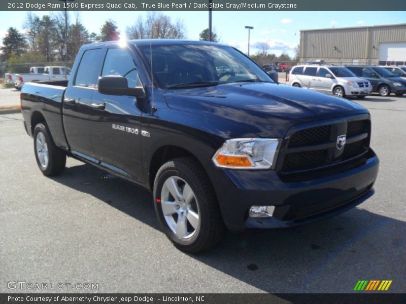 True Blue Pearl / Dark Slate Gray/Medium Graystone 2012 Dodge Ram 1500 Express Quad Cab