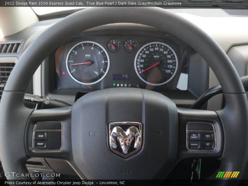 True Blue Pearl / Dark Slate Gray/Medium Graystone 2012 Dodge Ram 1500 Express Quad Cab