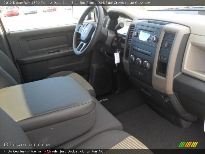 True Blue Pearl / Dark Slate Gray/Medium Graystone 2012 Dodge Ram 1500 Express Quad Cab