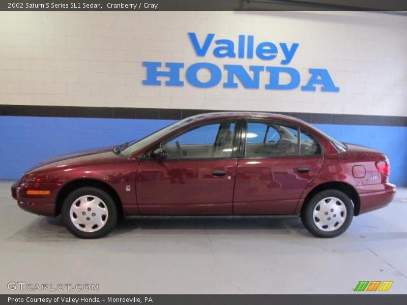 Cranberry / Gray 2002 Saturn S Series SL1 Sedan