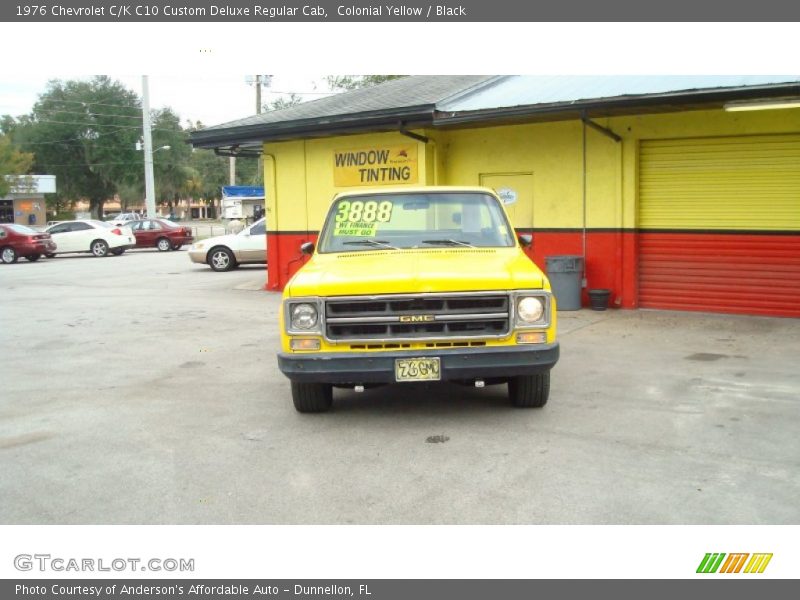 Colonial Yellow / Black 1976 Chevrolet C/K C10 Custom Deluxe Regular Cab