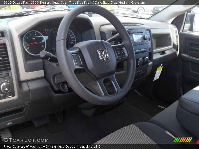 True Blue Pearl / Dark Slate Gray/Medium Graystone 2012 Dodge Ram 1500 Express Quad Cab