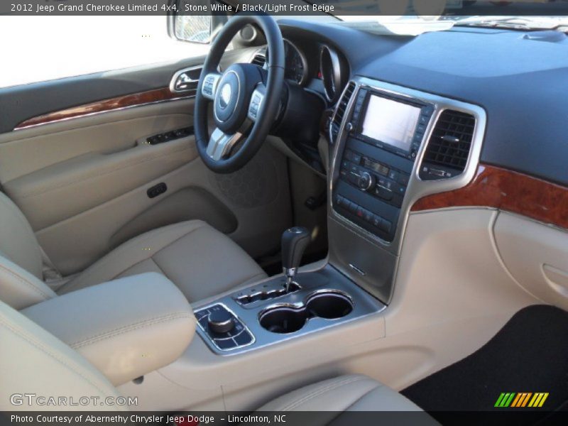 Stone White / Black/Light Frost Beige 2012 Jeep Grand Cherokee Limited 4x4