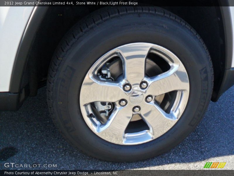 Stone White / Black/Light Frost Beige 2012 Jeep Grand Cherokee Limited 4x4
