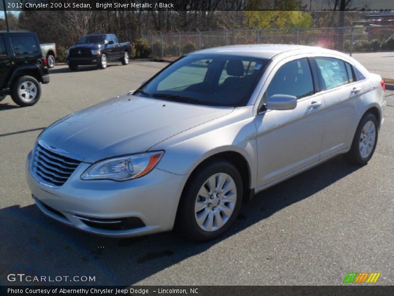 Bright Silver Metallic / Black 2012 Chrysler 200 LX Sedan