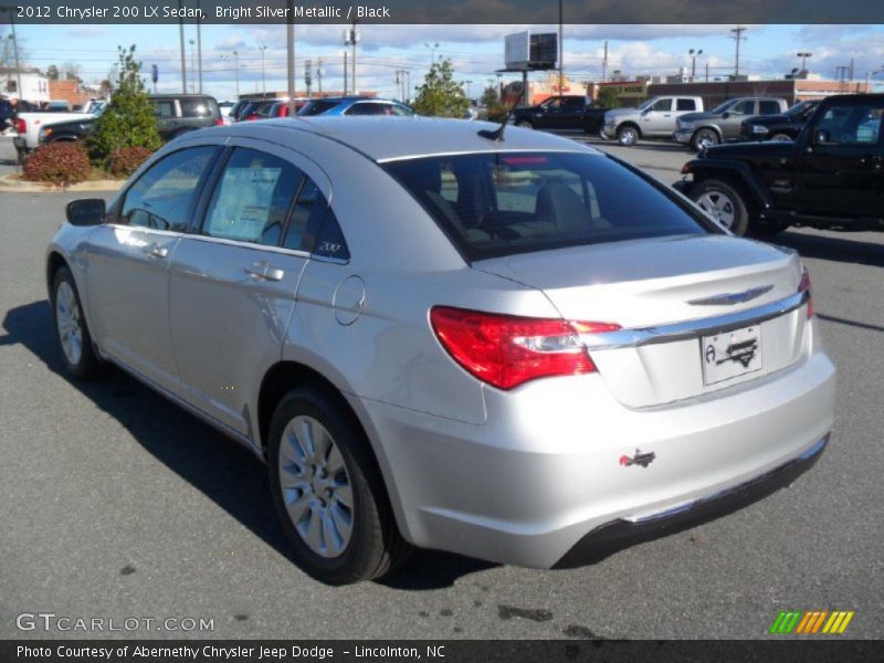 Bright Silver Metallic / Black 2012 Chrysler 200 LX Sedan