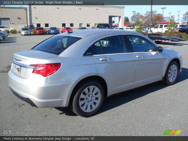 Bright Silver Metallic / Black 2012 Chrysler 200 LX Sedan