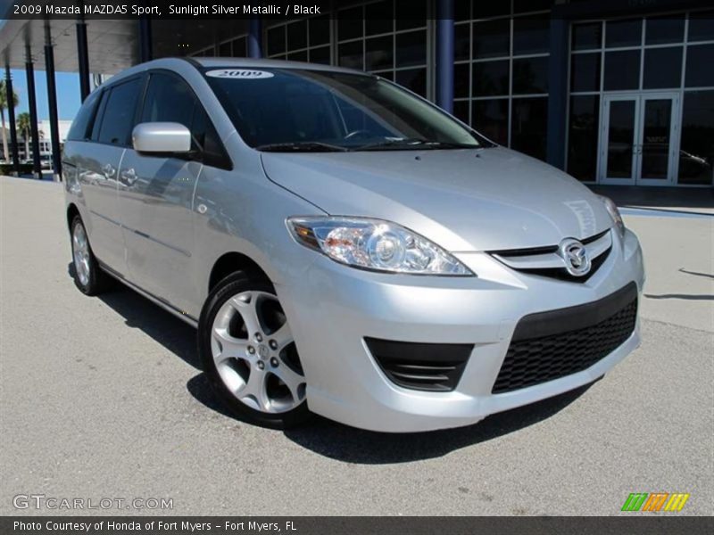 Sunlight Silver Metallic / Black 2009 Mazda MAZDA5 Sport